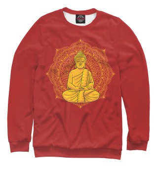 Золотой Будда на фоне мандалы